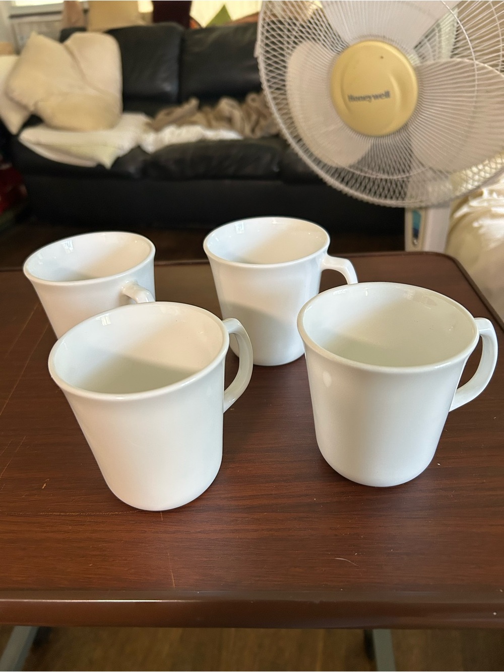 Corning ware, coordinates White Ceramic Coffee Mug Set - 4-Pack, 8 ounces